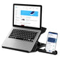 360º Rotating Laptop Riser Stand with Phone Stand 8 Level Adjustable Height