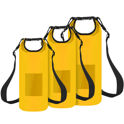 Floating Waterproof Dry Bag Floating Dry Sacks with Observable Window 10L Roll Top Lightweight Dry Storage Bag for Kayaking Rafting Boating Swimming C