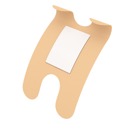 Dynarex Adhesive Fabric Bandages Knuckle - Sterile, 1 1/2" x 3" - 100ea/bx, 24bxs/cs (2400 Count)