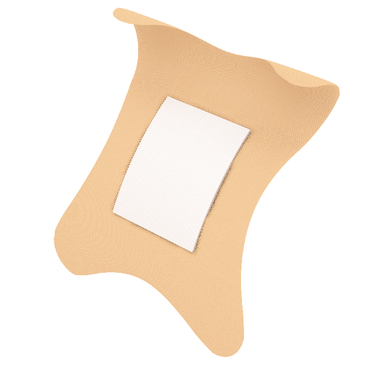 Dynarex Adhesive Fabric Bandages Four Wing  Sterile, 3" x 3" - 24ea/bx, 50bxs/cs (1200 Count)