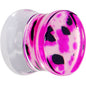 1/2 Pink Leopard Acrylic Saddle Plug