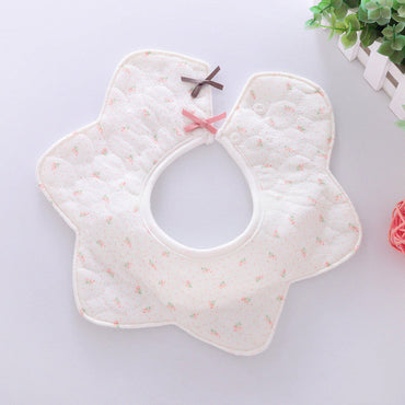 360° rotating flower waterproof saliva towel