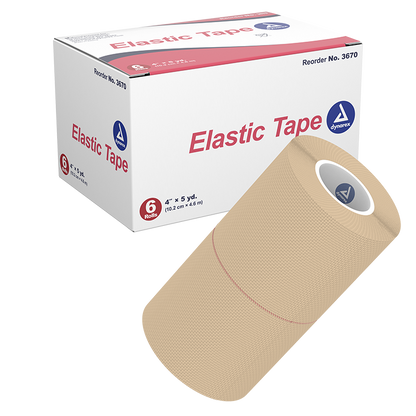 Dynarex Elastic Tape, 4" x 5 yd - 6ea/bx, 6bxs/cs (36 Count)
