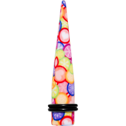 00G Groovy Retro Flower Acrylic Taper