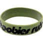 Army Green Black Boobies Rule Awareness for Breast Cancer Bracelet