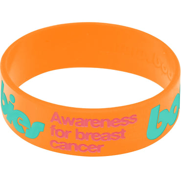 Orange Aqua Boobies Awareness for Breast Cancer Bracelet