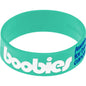 Aqua White Boobies Awareness for Breast Cancer Bracelet