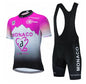 Purple Sportwear for men Short-sleeved Suspender Cycling Suit Suit Mountain Biking suit