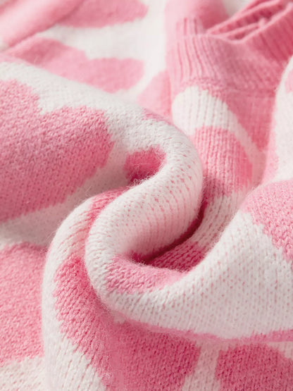 Valentine Heart Round Neck Sweater
