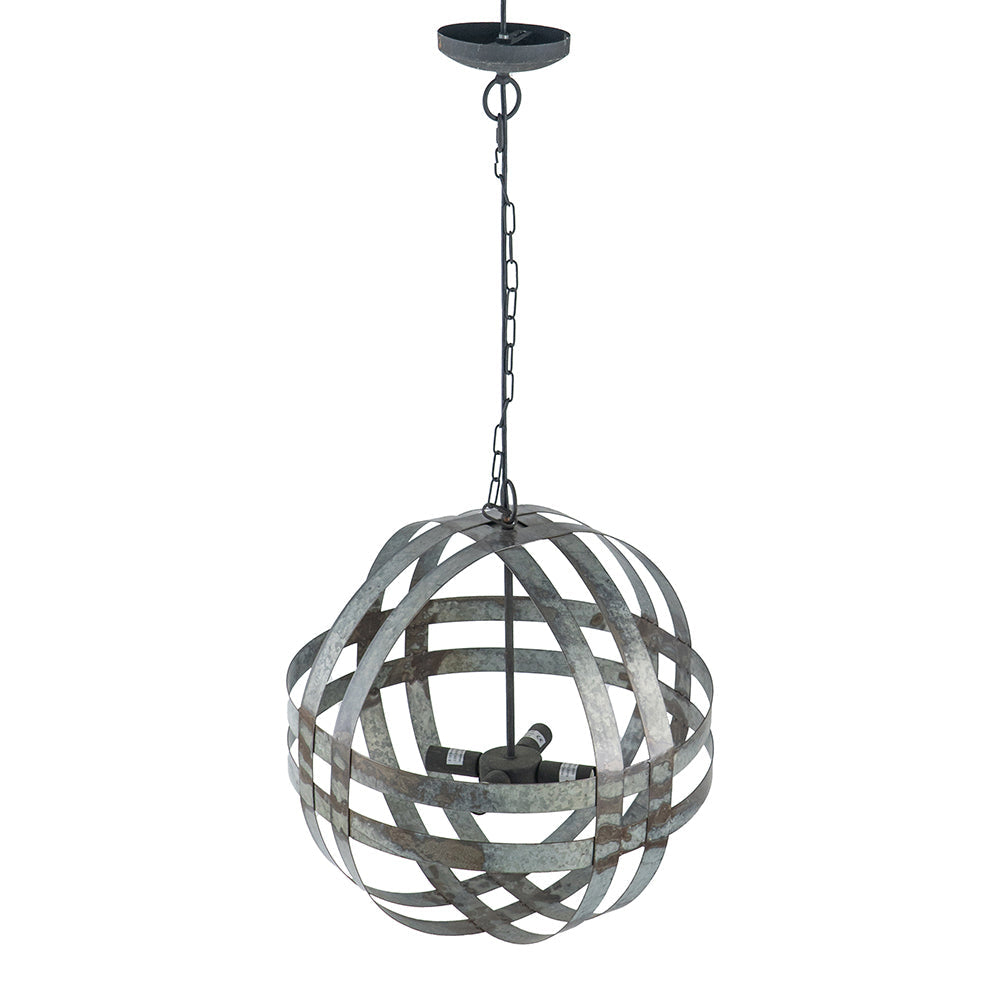 Chandelier 4-Light Galvanized Hanging Adjustable Chain Dining Room