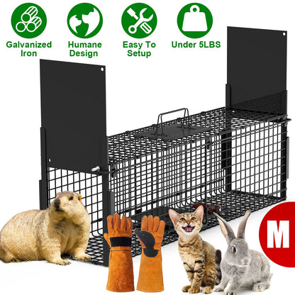 40in Live Animal Trap Cage - Humane Catch & Release