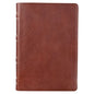 KJV Giant Print Full-Size Bible Brown Full Grain Leather - Leather