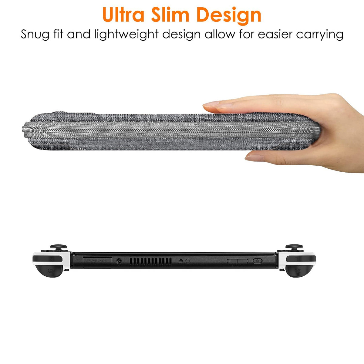 Carrying Case Compatible with Nintendo Switch EVA Hard Shell Console Storage  Bag Pouch Case w/ 10 Game Catridge Slots