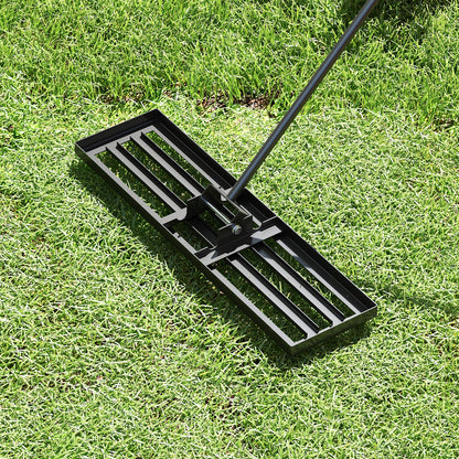 36 x 10 Inch Lawn Leveling Rake with Ergonomic Handle