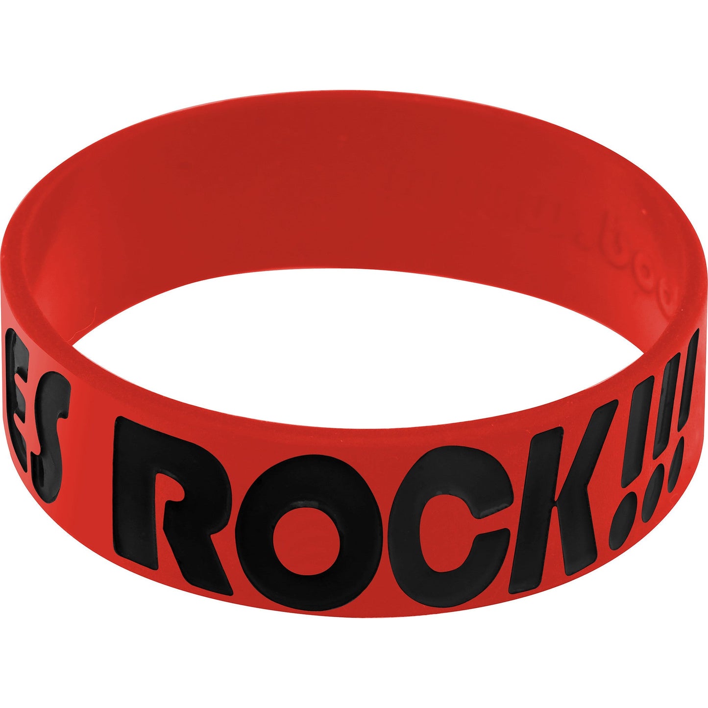 Red Black Boobies Rock Breast Cancer Bracelet