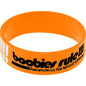 Orange White Boobies Rock Breast Cancer Bracelet