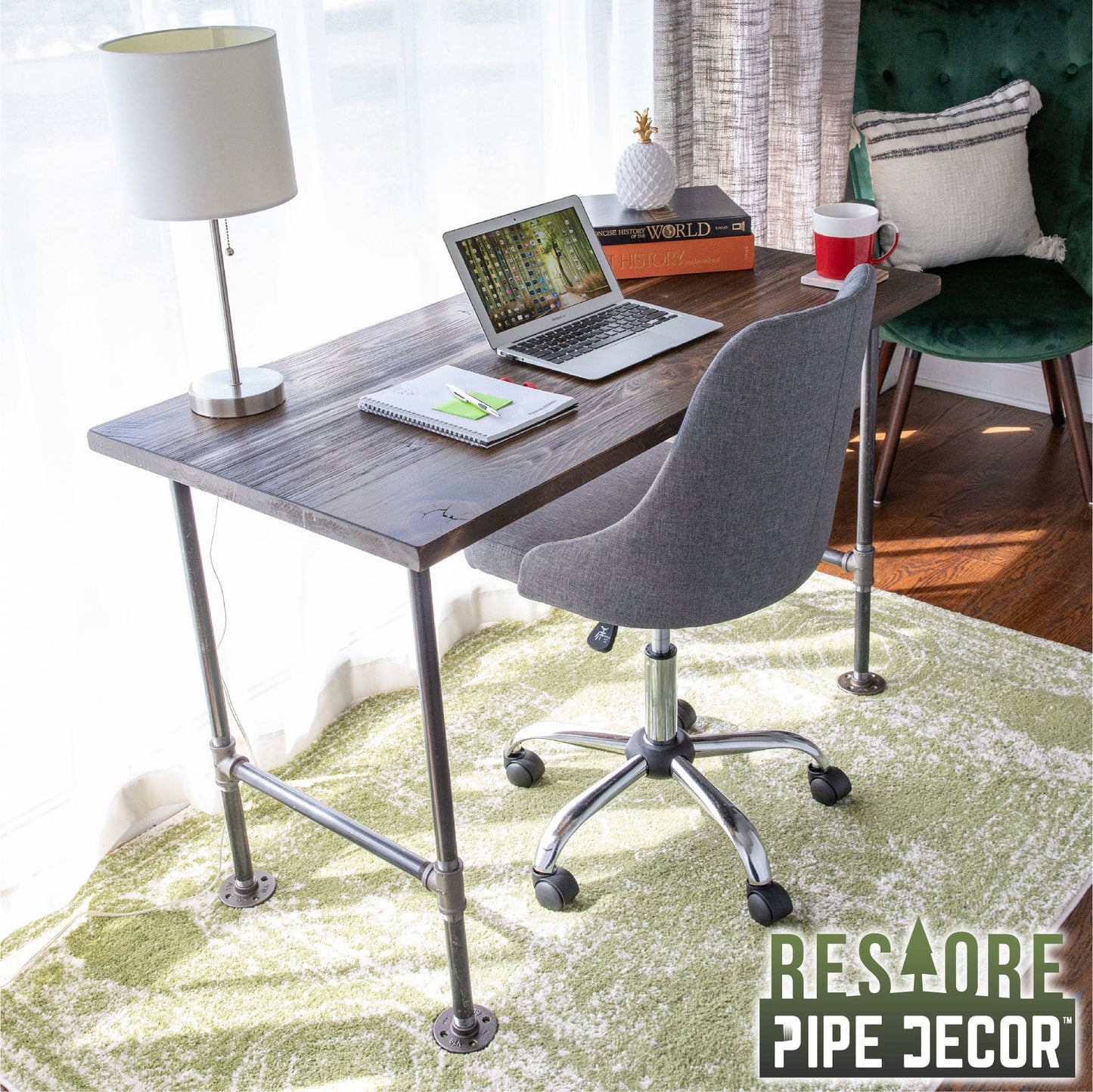 RESTORE Trail Brown Solid Wood Office Desk