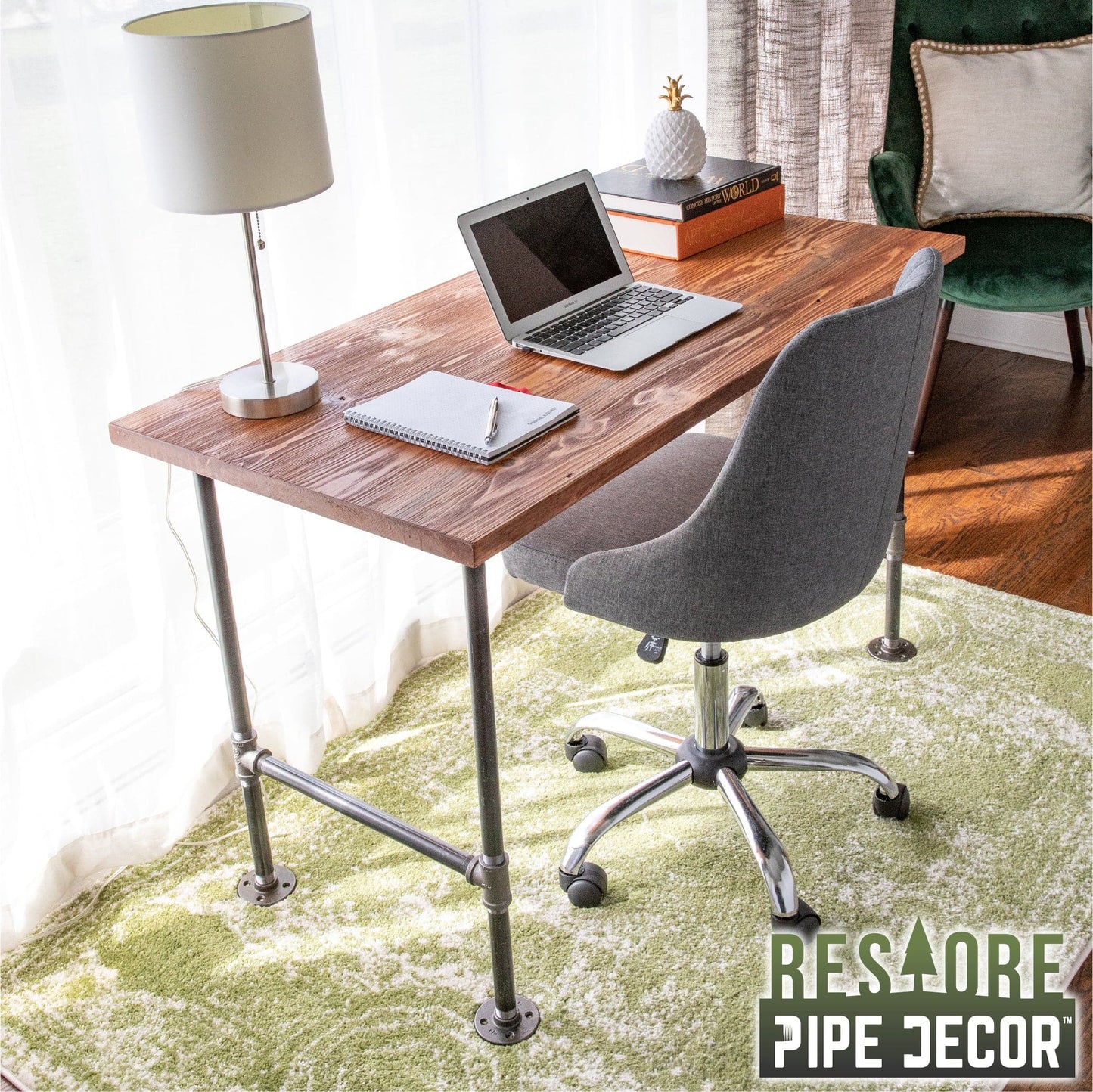 RESTORE Sunset Cedar Solid Wood Office Desk