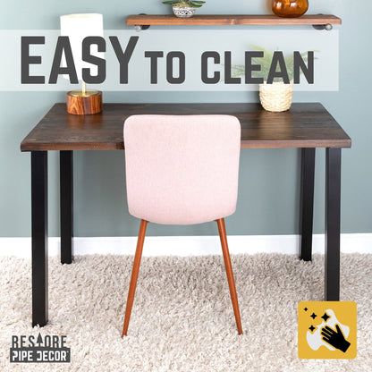 Skyline Boulder Black Solid Wood Desk with 28 in. High-Rise Legs