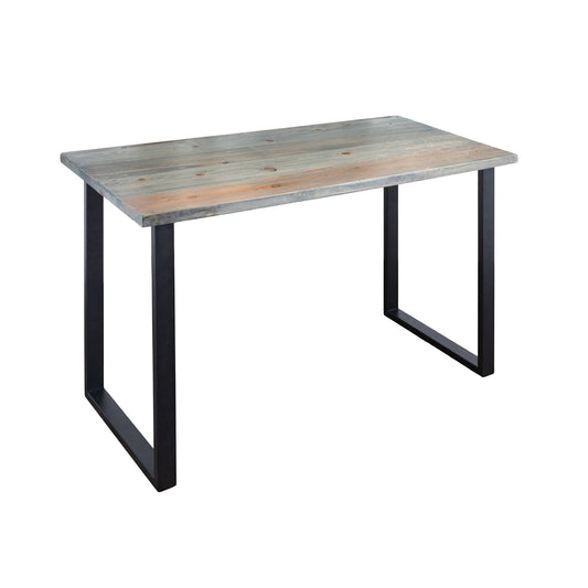 Skyline Riverstone Grey Solid Wood Desk with 28 in. Landscape Legs