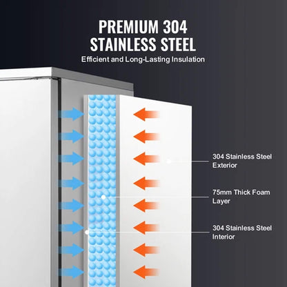 370L Commercial Freestanding Blast Freezer With 15 Trays For Chilling Seafood & Gelato (SAK98170)