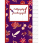 Calligraphy Practice paper: Floral red watercolor hand writing workbook for adults & kids 120 pages of practice sheets to write in (8.5x11 Inch). - Paperback