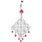 Passion Pink Diamond Cascade Chandelier Belly Ring