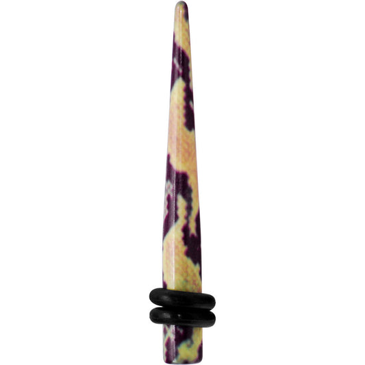 6G Green Snake Skin Acrylic Taper