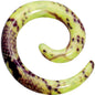 6G Green Snake Skin Acrylic Spiral Taper
