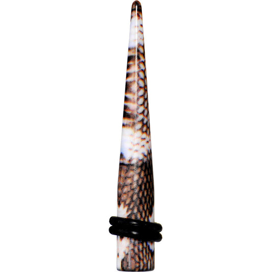 2G Blushing Snake Skin Acrylic Taper