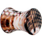 2G Blushing Snake Skin Acrylic Saddle Plug