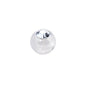 3mm White Acrylic Replacement Ball with Clear Gem