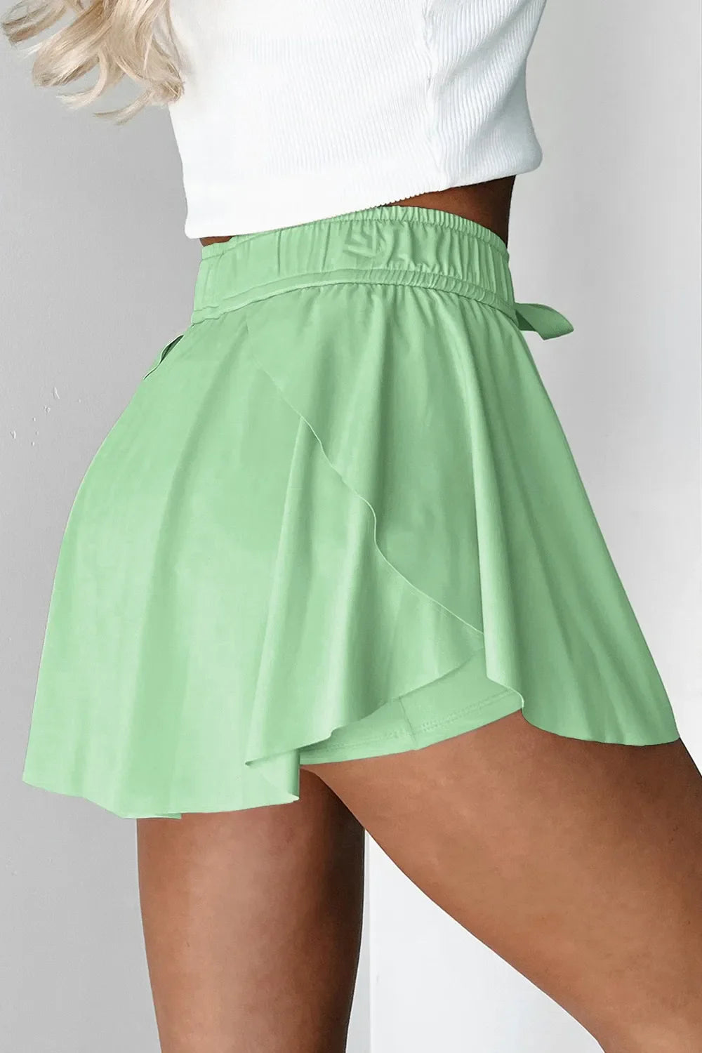 Drawstring Active Skorts