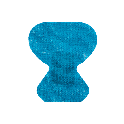 Dynarex Blue Metal Detectable Woven Bandage Fingertip - 10ea/bx, 50bxs/cs (500 Count)