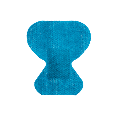 Dynarex Blue Metal Detectable Woven Bandage Fingertip - 8ea/bx, 50bxs/cs (400 Count)