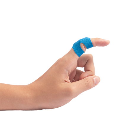 Dynarex Blue Metal Detectable Woven Bandage - Knuckle - 50ea/bx, 50bxs/cs (2500 Count)