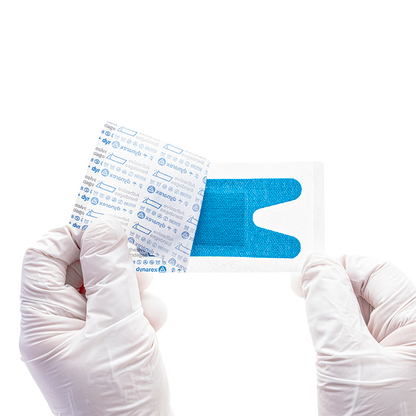 Dynarex Blue Metal Detectable Woven Bandage - Knuckle - 8ea/bx, 50bxs/cs (400 Count)