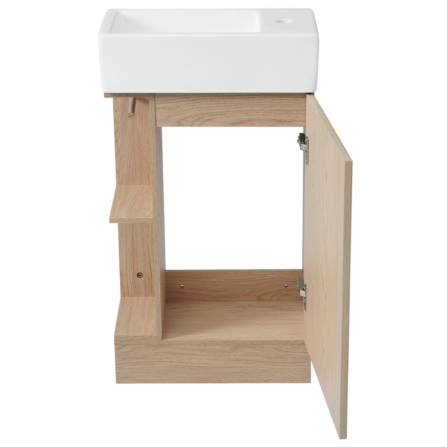 18.6' Bathroom Vanity with Sink, Bathroom Vanity Cabinet with Two-tier Shelf,...