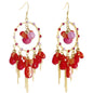Captivating Coral Chandelier Earrings