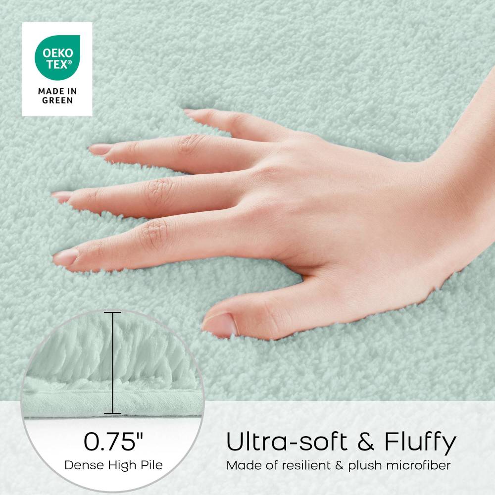 Luxury High Pile Bath Rug 24x40" – Quick Dry, Non-Skid Backing, Machine Washable