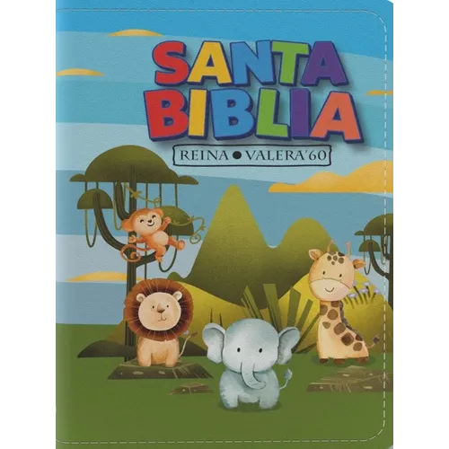 Biblia Rvr 1960 Compacta Para Niños Animales Vinilo Con Cierre (Bible Rvr 1960 Compact Size Children Animals Vinyl with Zipper (Spanish Edition) - Paperback