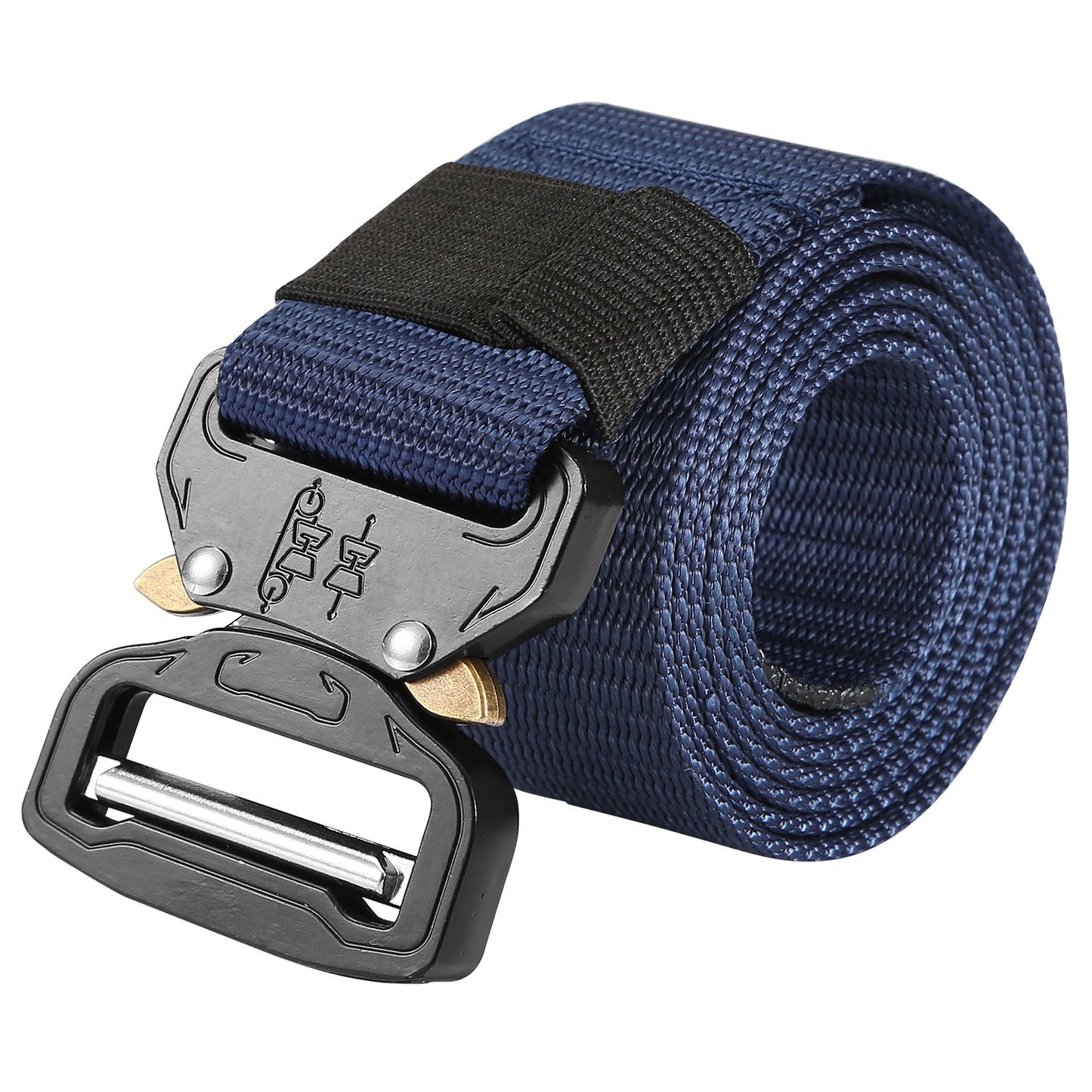 Men Military Belt Adjustable Tactical Belt Combat Waistband w/Metal Buckle Nylon Training Belt