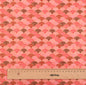 Japanese Floral Cotton Fabric, Handmade Wind-Stamped