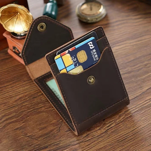 Retro Mens Compact Personalized Drivers License Holder Minimalist Design