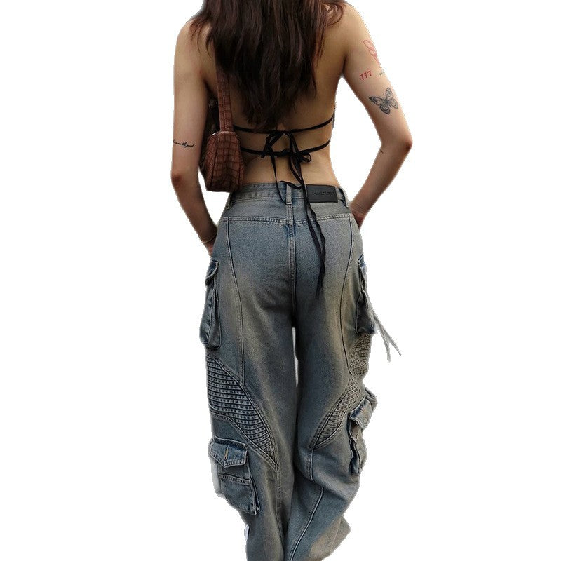 Elegant Halter-neck Backless Sequin Leopard-print V-neck Tank Top