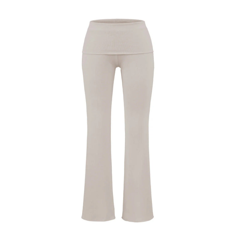 Low-rise Flared Jeans With A Turned-up Hem For A Slimming Look, Womens