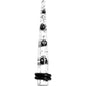4G Clear Acrylic Glitter Black Skull Confetti Taper