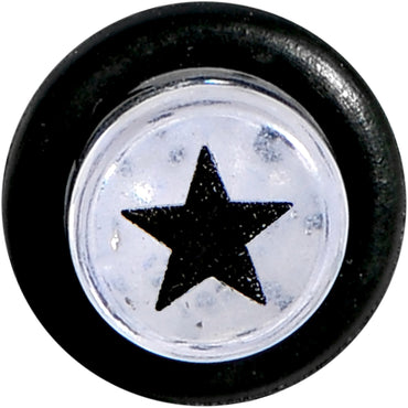 4G Clear Acrylic Glitter Black Star Confetti Taper