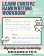 Learn Cursive Handwriting Workbook: Cursive Practice Book for Kids in 2nd, 3rd, or 4th Grade; Notebook for Learning Cursive Alphabet and Word Handwrit - Paperback