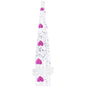 0G Clear Acrylic Glitter Purple Heart Confetti Taper